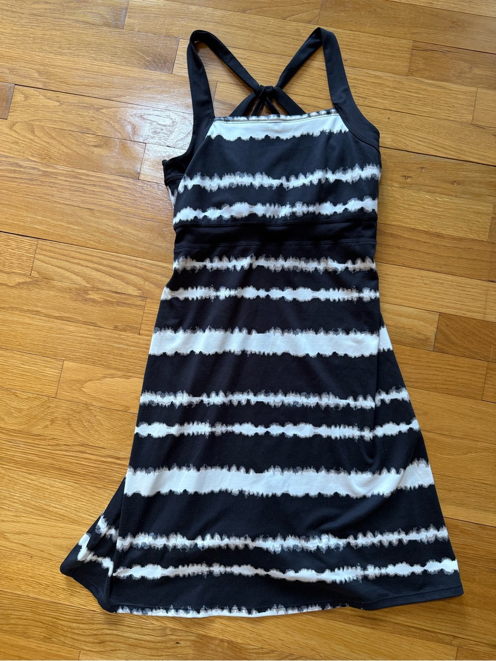 Soybu Black and White Striped Tank Dress